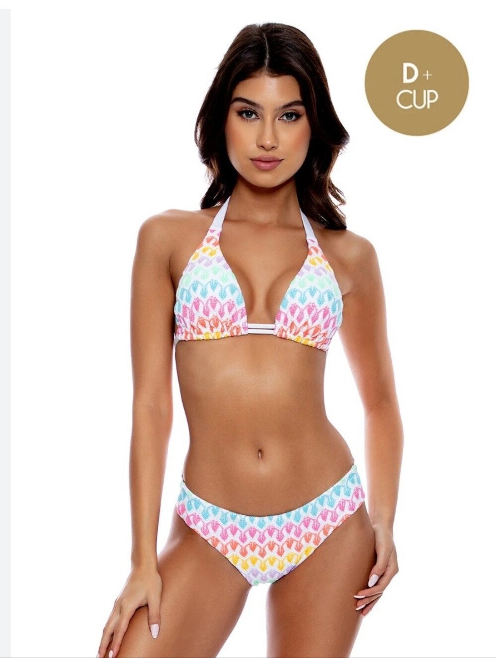 Luli Fama-LULI POP - Triangle Halter Bikini Set